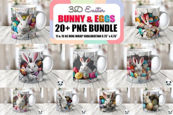 Download Easter Bunny &amp; Eggs 3D Mug Wrap Bundle - 3d mug wrap Collection