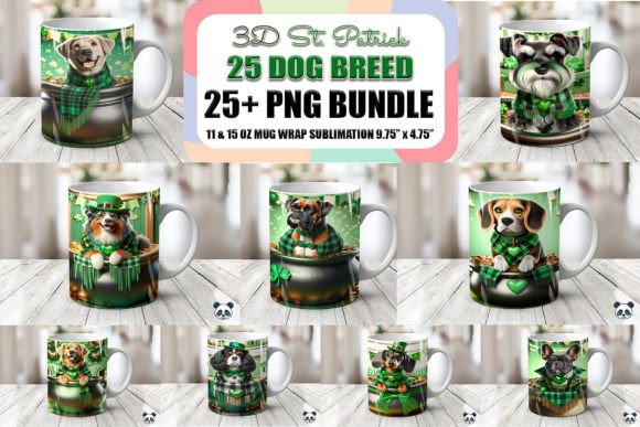 Download St. Patrick Dog 3D Mug Wrap Bundle - 3d mug wrap Collection
