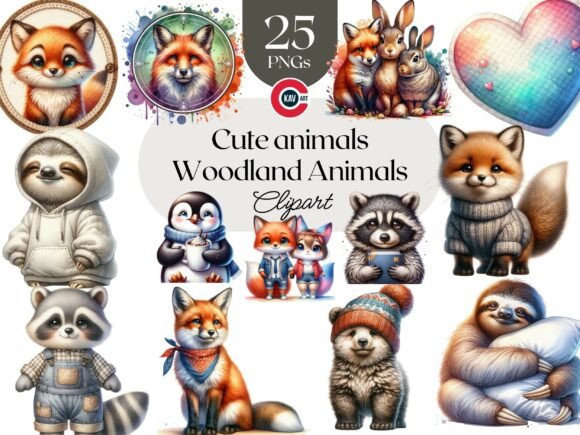 Download Cute Woodland Baby Animals Clipart - Premium Resources