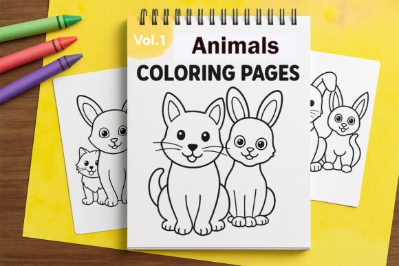 Download Cute Baby Animals Coloring Page for Kids - Premium Bundle