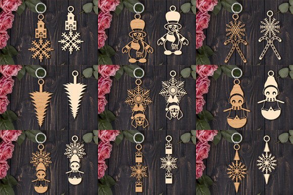 Download Christmas Keychain Laser Cut Svg - Christmas keychain Collection