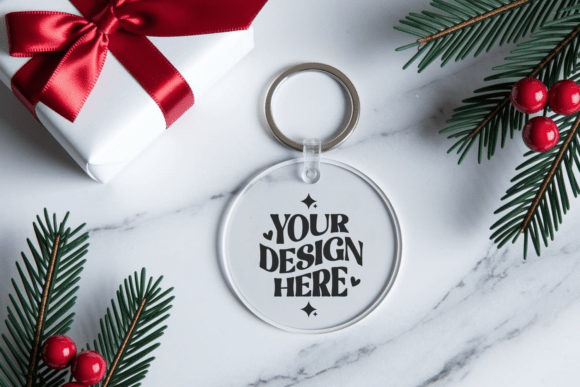 Download Christmas Keychain Mockup - Christmas keychain Collection