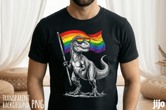 Download Trex Dinosaur Pride Flag PNG - Pride flag png Collection