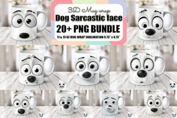 Download Sarcastic Dog Face 3D Mug Wrap Bundle - 3d mug wrap Collection